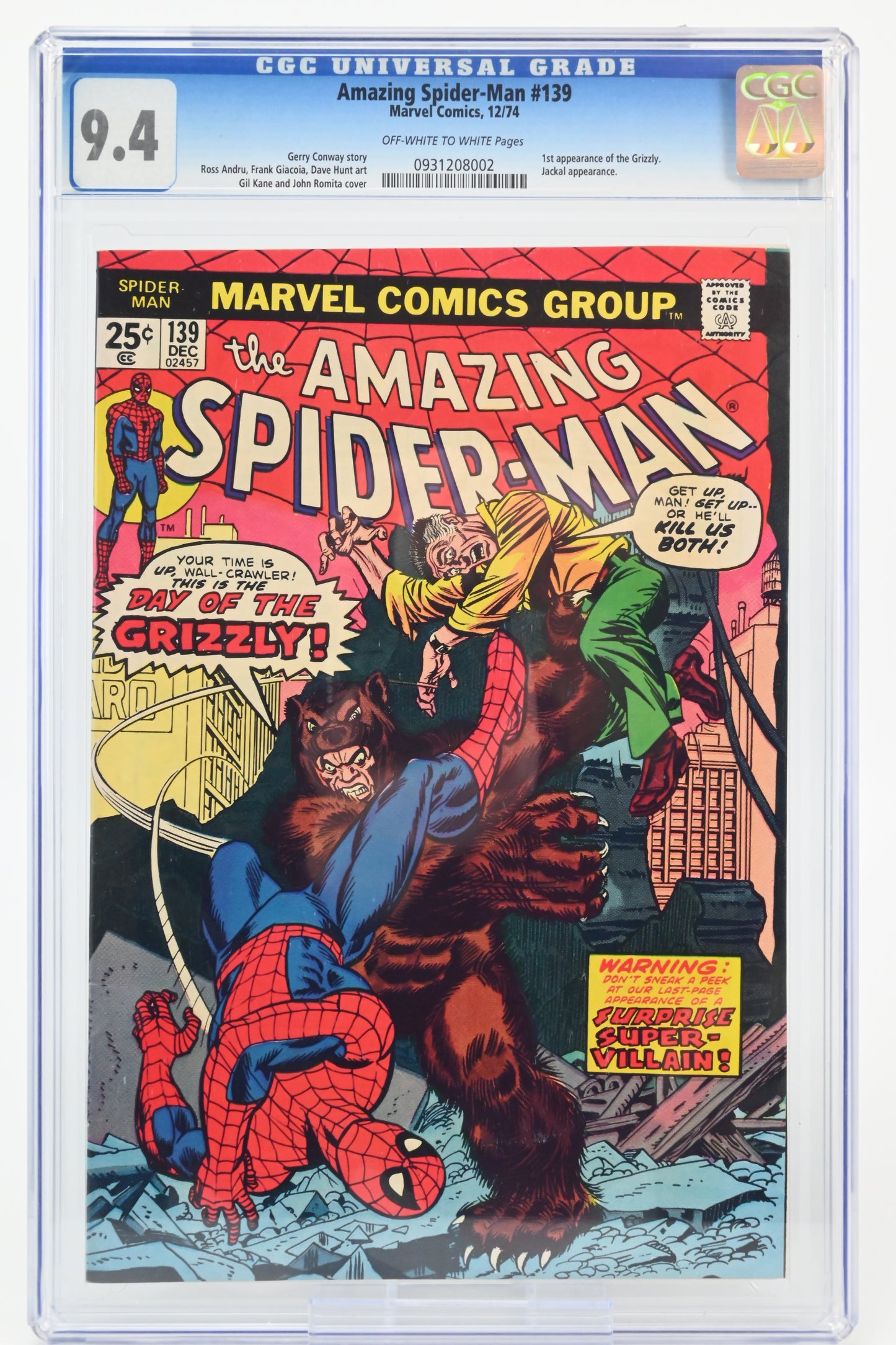 The Amazing Spider-Man #139 CGC 9.4 / 1974