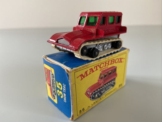 Matchbox 35 Snow Trac Cast Text Version In Original Box