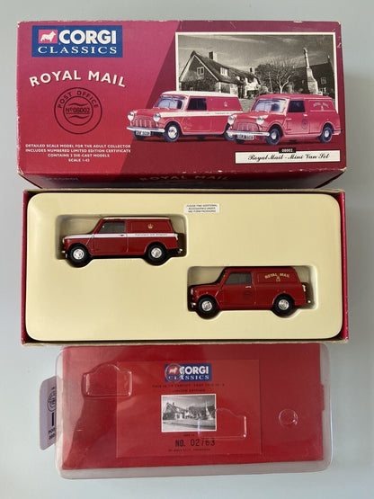 Corgi Royal Mail Van Set With Boxes