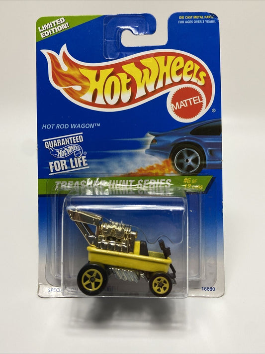 Hot Wheels 583 Treasure Hunt 6/12 Hot Rod Wagon Yellow w/Yellow 5Sp Wheels