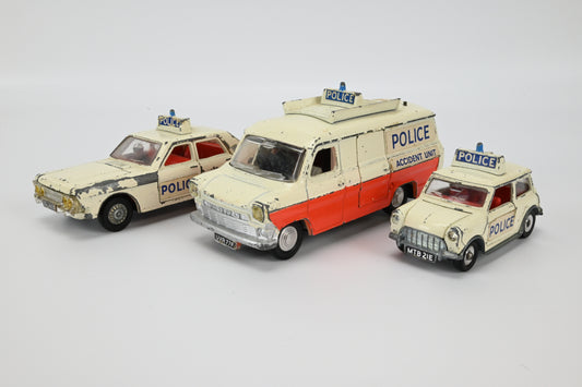 Collection of Dinky Toys Police Cars - Set of 3