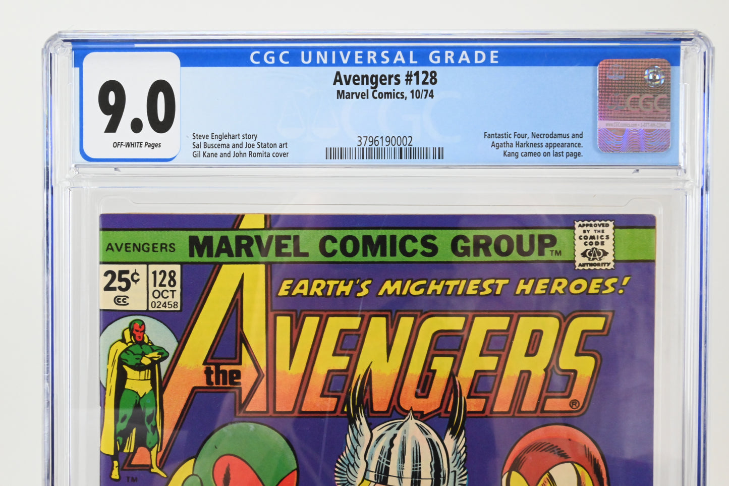 The Avengers #128 CGC 9.0 / 1974 - Marvel comics