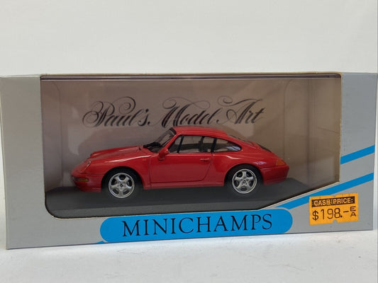 MINICHAMPS 063007 PORSCHE 911 COUPE 1993 RED - MINT