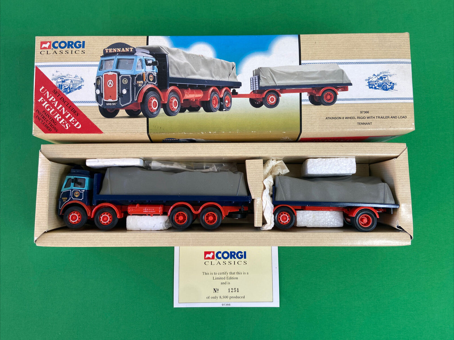 CORGI 97366 ATKINSON RIGID WITH TRAILER AND LOAD TENNANT