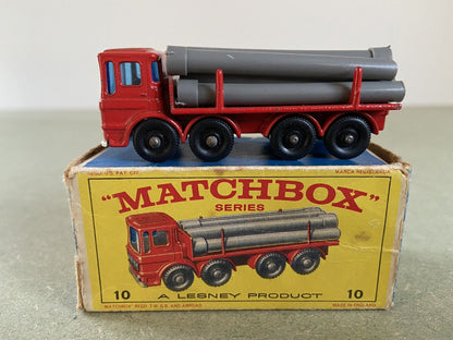 Matchbox 10 Pipe Truck With Box