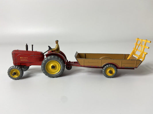 DINKY 300 TRACTOR & 320 HALESOWEN FARM TRAILER