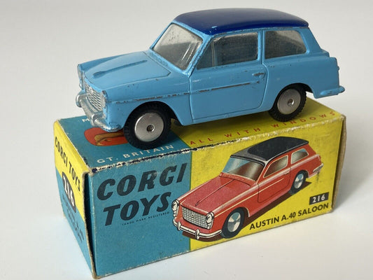 CORGI 216 AUSTIN A.40 SALOON BLUE WITH BOX