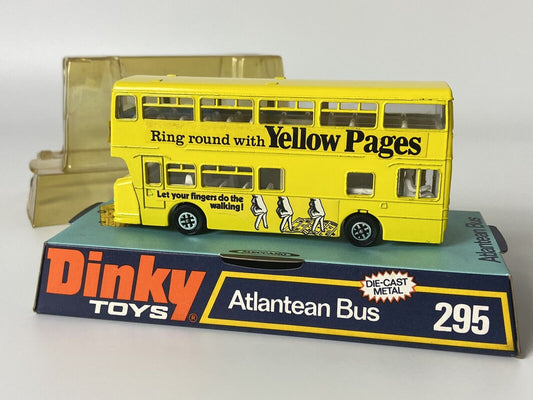 DINKY 295 ATLANTEAN BUS - YELLOW PAGES BUS WITH BUBBLE PACK