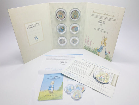 THE TAIL OF PETER RABBIT COMMEMORATIVE MEDAL COLLECTION RARE