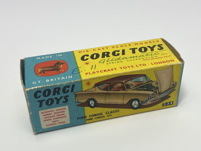 CORGI 234 FORD CONSUL CLASSIC IN EXCELLENT CLEAN ORIGINAL BOX