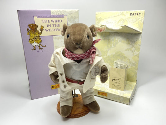 STEIFF WIND IN THE WILLOWS - RATTY WITH TAGS, CERTIFICATE & BOX