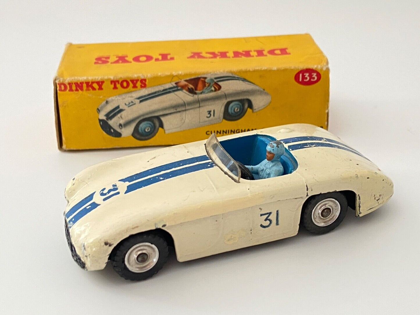DINKY 133 CUNNINGHAM C5R ROAD RACER - RARE VERSION WITH ORIGINAL 