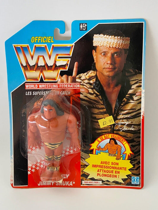 HASBRO FRENCH WWE 1991 JIMMY SNUKA WRESTLING ACTION FIGURE