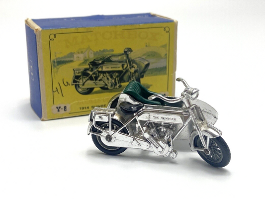 MATCHBOX Y-8 1914 SUNBEAM MOTOR CYCLE WITH SIDECAR IN ORIGINAL BOX