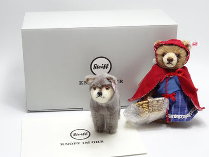 STEIFF 021350 LITTLE RED RIDING HOOD AND WOLF WITH CERTIFICATE, BOX AND TAG