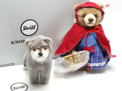 STEIFF 021350 LITTLE RED RIDING HOOD AND WOLF WITH CERTIFICATE, BOX AND TAG