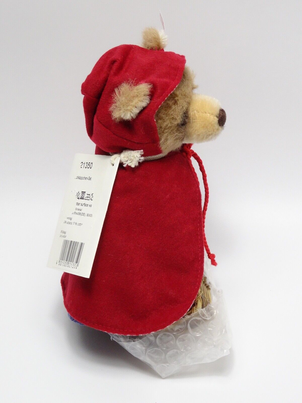 STEIFF 021350 LITTLE RED RIDING HOOD AND WOLF WITH CERTIFICATE, BOX AND TAG