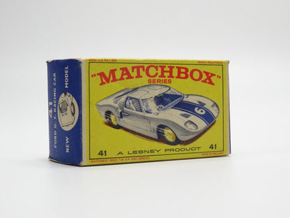 MATCHBOX REGULAR WHEELS NO. 41C FORD GT40 IN ORIGINAL BOX