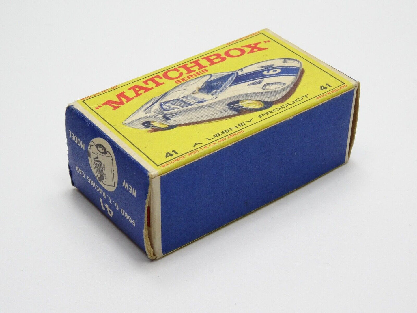 MATCHBOX REGULAR WHEELS NO. 41C FORD GT40 IN ORIGINAL BOX