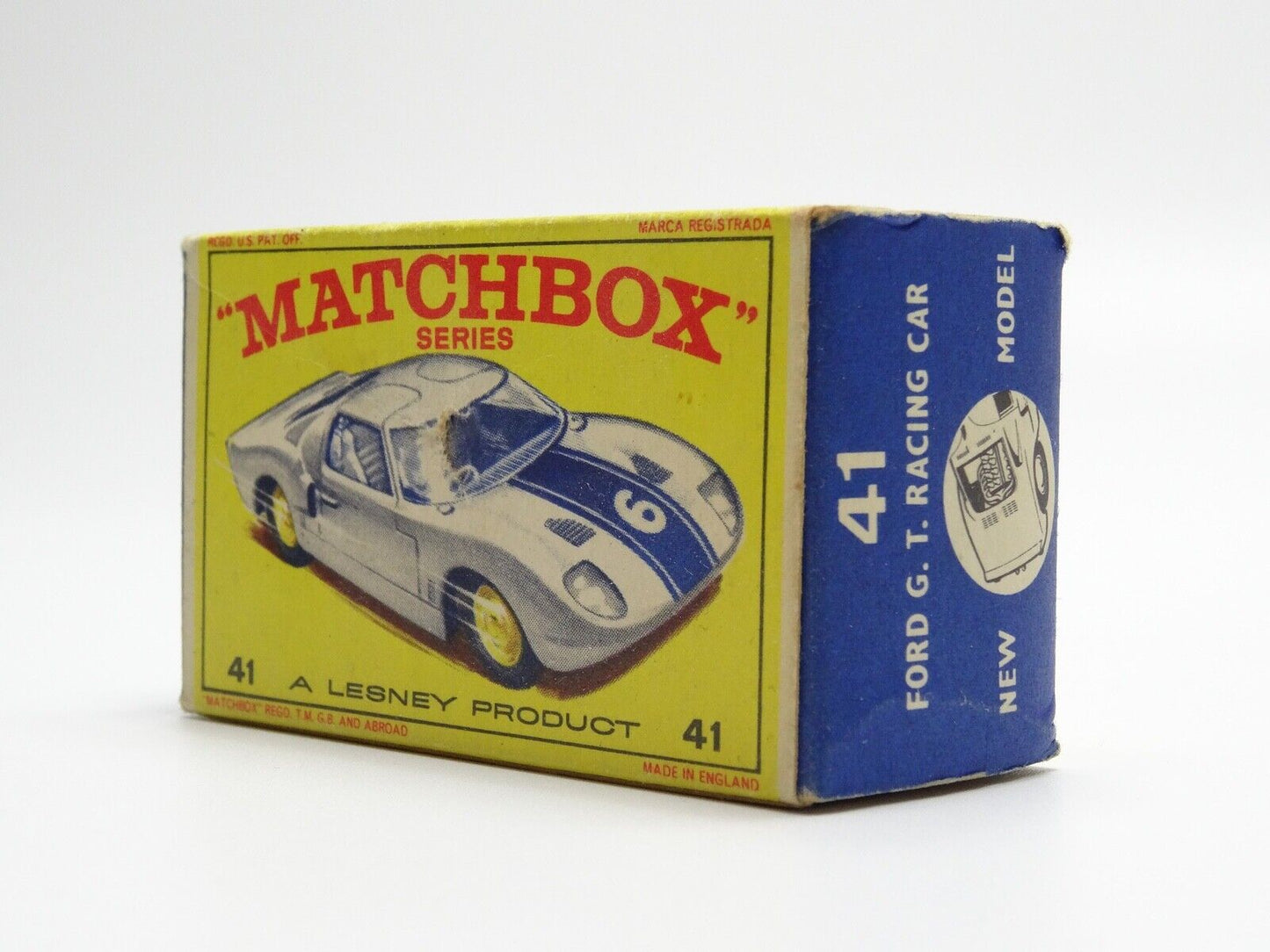 MATCHBOX REGULAR WHEELS NO. 41C FORD GT40 IN ORIGINAL BOX