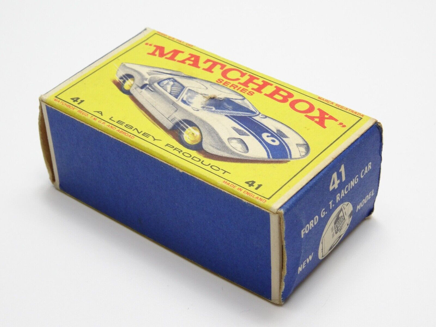 MATCHBOX REGULAR WHEELS NO. 41C FORD GT40 IN ORIGINAL BOX