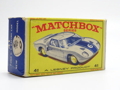 MATCHBOX REGULAR WHEELS NO. 41C FORD GT40 IN ORIGINAL BOX