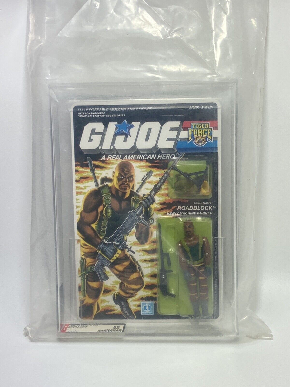 HASBRO GI JOE TIGER FORCE ROADBLOCK 3 3/4" FIGURE AFA 85 NM+ GRADE