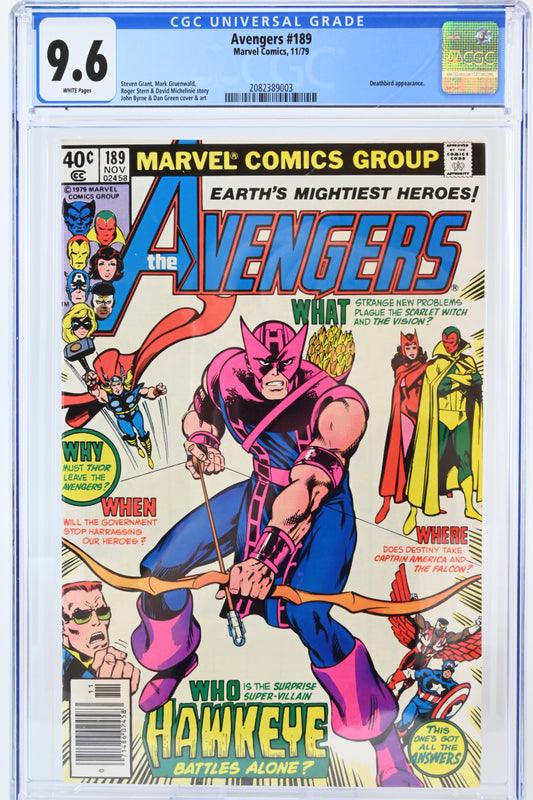 The Avengers #189 CGC 9.6 / 1979 - Marvel comics