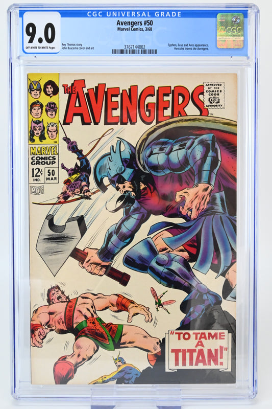 The Avengers #50 CGC 9.0 / 1968 - Marvel comics