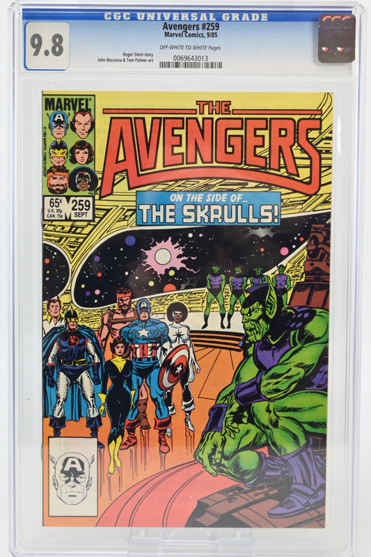 The Avengers #259 CGC 9.8 / 1985