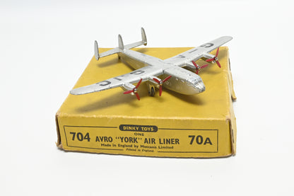 Dinky 704/70a Avro “York” Air liner with Box