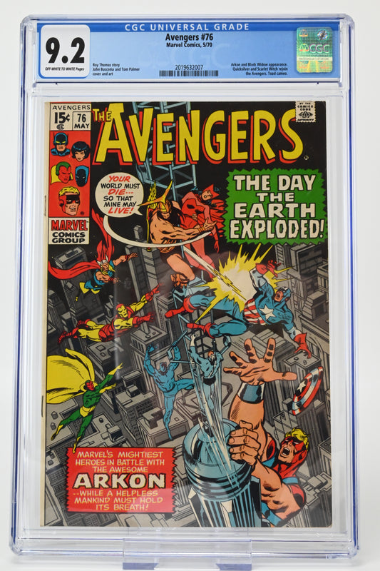 The Avengers #76 CGC 9.2 / 1970 - Marvel comics